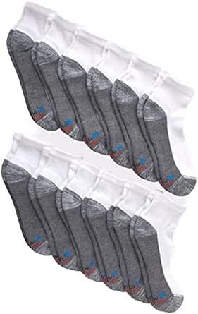 Hanes Men's Socks, X-temp Cushioned Ankle Socks, 12-pack