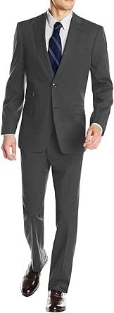DTI GV Executive Italian Men's Two Button Wool Suit Ticket Pocket Jacket 2 Piece