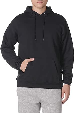 Hanes Men's Ultimate Cotton Heavyweight Pullover Hoodie Sweatshirt, Black, Large
