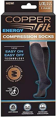Copper Fit Unisex Compression Sock, Choose Size and Quantity