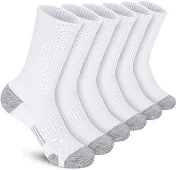 Felicigeely Athletic Socks Cushion Running Socks Performance Breathable Crew Socks Outdoor Sports Socks for Men Women 6Pairs