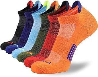 JOYNEE Men’s Athletic Socks Low Cut Cushion Running Socks Breathable Comfort for Sports 6 Pack