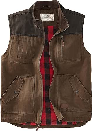 Legendary Whitetails Men's Standard Tough as Buck Vest, Work Flannel Lined Hunting Outerwear, Casual Western Insulated Zip Up, Rawhide, XX-Large