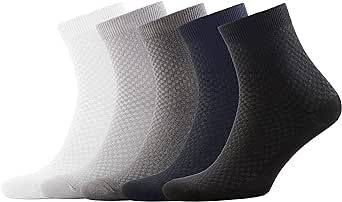 NUDUS Men’s Bamboo Ankle | Quarter | Dress Socks, 5-Pair Gift Box, Premium Quality